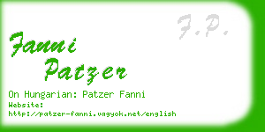 fanni patzer business card